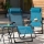 Set 2 x Sezlong pliabil Morgan, Metal, Albastru, 65 x 176 x 80 cm