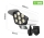 Set 2 x Camera falsa cu panou solar, 77 LED, senzor de miscare