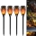 Set 3 x Lampa solara tip torta cu efect flacara, 51.5 cm