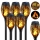 Set 3 x Lampa solara tip torta cu efect flacara, 51.5 cm