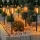Set 4 x Lampa solara tip torta cu efect flacara, 51.5 cm
