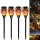 Set 4 x Lampa solara tip torta cu efect flacara, 51.5 cm
