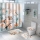 Set baie 4 piese: perdea, covorase si husa de toaleta, Orange Muse