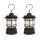 Set 2 x Felinar solar cu 3 becuri LED COB, 600 lumeni