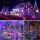 Instalatie solara 1000 LED, 100 M pentru exterior, Multicolor