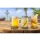 Borcan din sticla cu robinet si suport 4 litri + Pahar tip borcan 600 ml