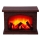 Lampa decorativa cu aspect de semineu Stone Fireplace