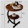 Masuta cafea, lemn, maro, 2 niveluri, 40 x 40 x 62 cm