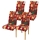 Set 6 huse scaun pentru sarbatori, model Happy New Year