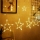 Instalatie Craciun - perdea luminoasa ploaie 12 stele
