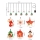 Instalatie de Craciun, 10 figurine LED, 3 metri, Alb Cald / Multicolor