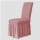 Set 6 huse de scaun, cu volane - Roz deschis
