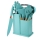 Set 19 ustensile din silicon, pentru gatit - Turcoaz