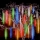 Instalatie luminoasa cu 8 tuburi - Ploaie de meteoriti, Multicolor