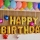 Set baloane Happy Birthday, 13 litere, Auriu