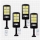 Set 4 x Lampa solara cu 6 celule, LED-uri COB si telecomanda