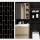 Set 5 x Tapet adeziv decorativ, 30x60 cm, Black Tiles