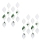 Set oglinzi acrilice decorative, Drop, Argintiu