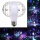 Bec rotativ dublu multicolor cu proiectie de lumini disco, 6W soclu E27