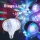 Bec rotativ dublu multicolor cu proiectie de lumini disco, 6W soclu E27