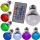 Bec multicolor cu 12 leduri si telecomanda