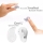 Mini casca Handsfree Bluetooth, design picatura - ALB