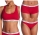 Set 3 piese lenjerie intima Calvin Klein. Culori disponibile: Negru si Rosu