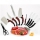Fii un adevarat Master Chef! Set de 9 cutite + foarfeca universala + suport magnetic
