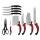 Fii un adevarat Master Chef! Set de 9 cutite + foarfeca universala + suport magnetic
