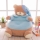 Fotoliu din plus ursuletul Teddy - albastru, roz, galben