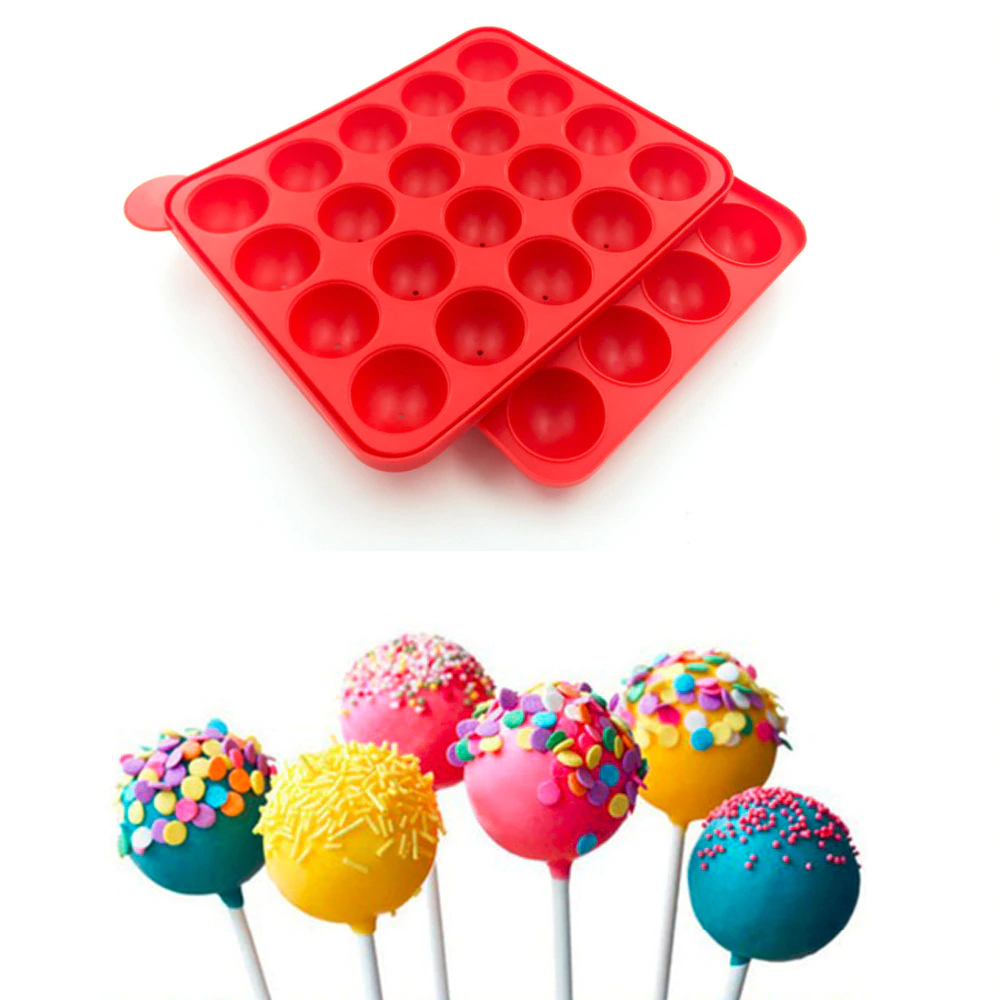 Set 2 forme cu capac pentru bomboane pe bat, Cake Pops